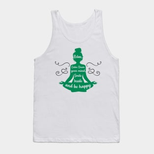 Relax, Calm Down, Be Happy Yoga Lover Gift Tank Top